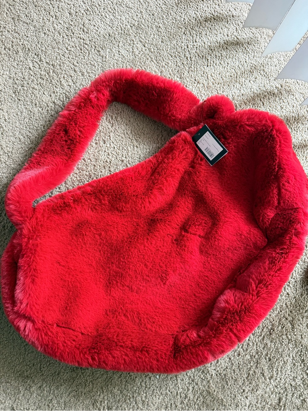 NWT Kate Spade Faux Fur Lover Heart Tote ❤️ - Picture 6 of 8